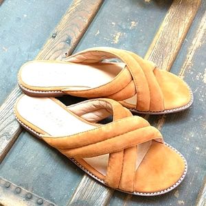 Madewell Cognac Slides 8.5 LIKE NEW